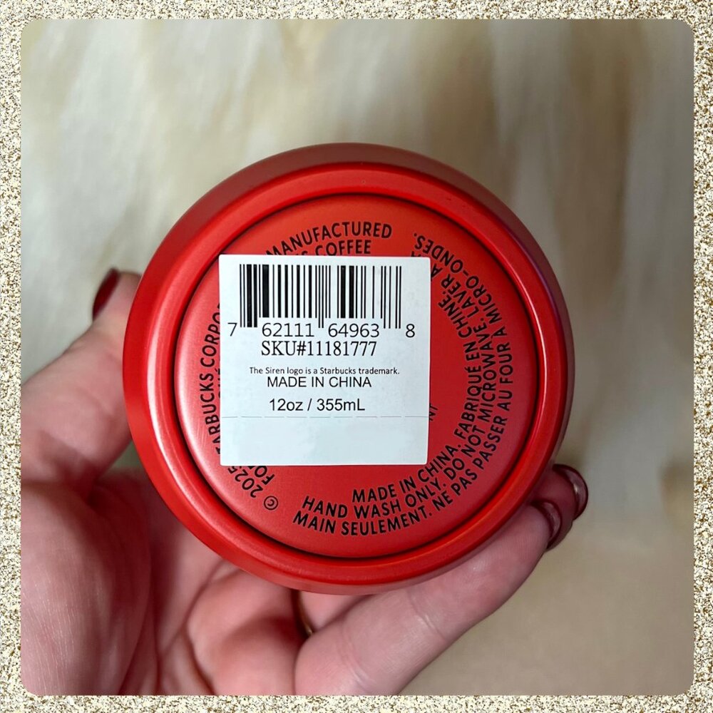 ππͺ NWT 2025 Starbucks Gingerbread Cookie SS 12oz Tumbler - Picture 8 of 8